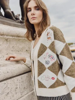 Argyle Party Cardigan