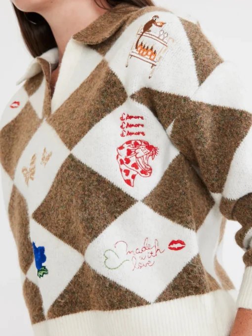 Argyle Party Sweater Polo