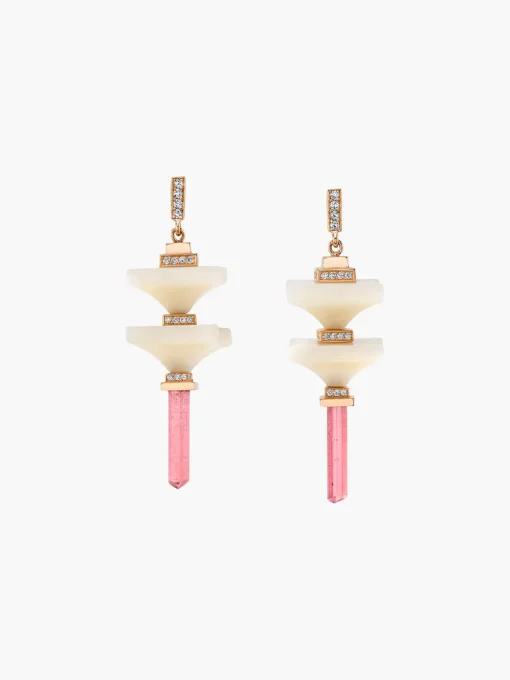 Art D'Eco Double Terminals Earrings
