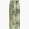 Beatrice Pleated Linen Midi Skirt