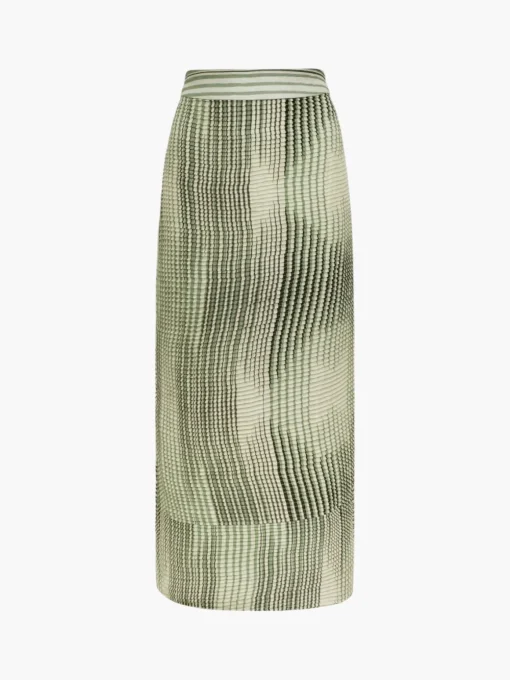 Beatrice Pleated Linen Midi Skirt