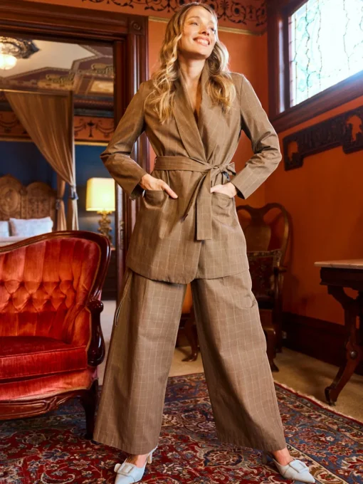 Blazer With Waist Tie