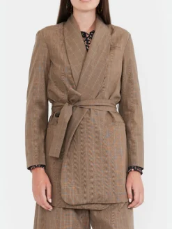 Blazer With Waist Tie