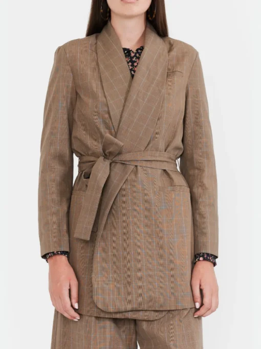 Blazer With Waist Tie