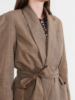 Blazer With Waist Tie
