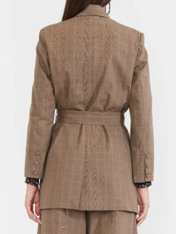 Blazer With Waist Tie