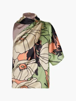 Chiminango Satin Silk Blouse