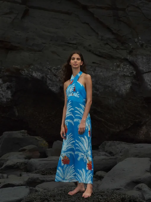 Costa Del Sol Linen Maxi Dress