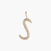 Diamond Pavé Raw Letter Charm