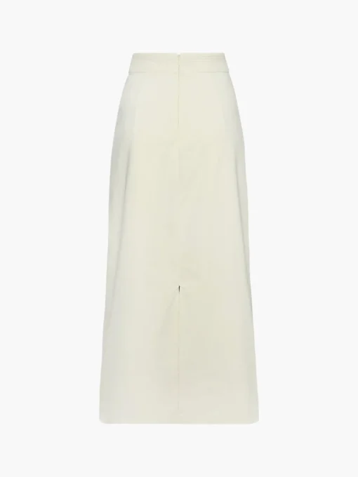 El Carmen Canvas Embroidered Midi Skirt
