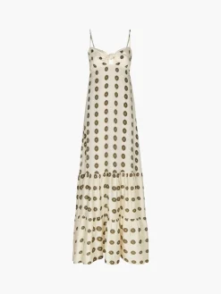 Julieta Silk Martellato Maxi Dress  