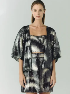 La Santamaría Sequins Mini Coat