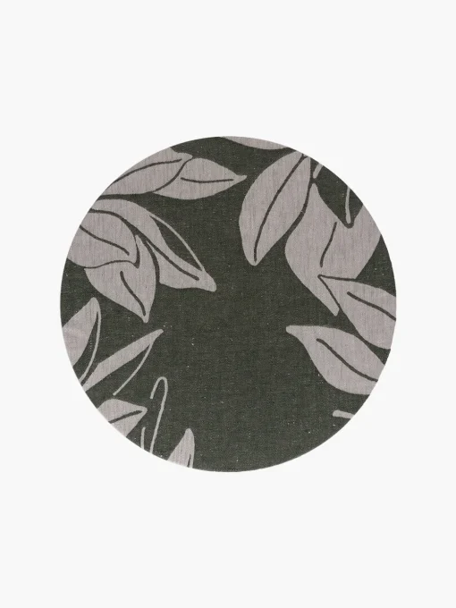 Linen Damask Tutti Le Foglie Charger Plate