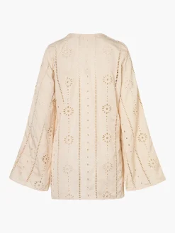 Lisa Cotton Eyelet Maxi Shirt