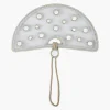 Mirror and Pearl Tulle Halo Fan