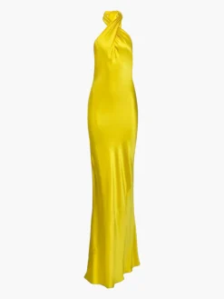 Olivia Halter Silk Dress