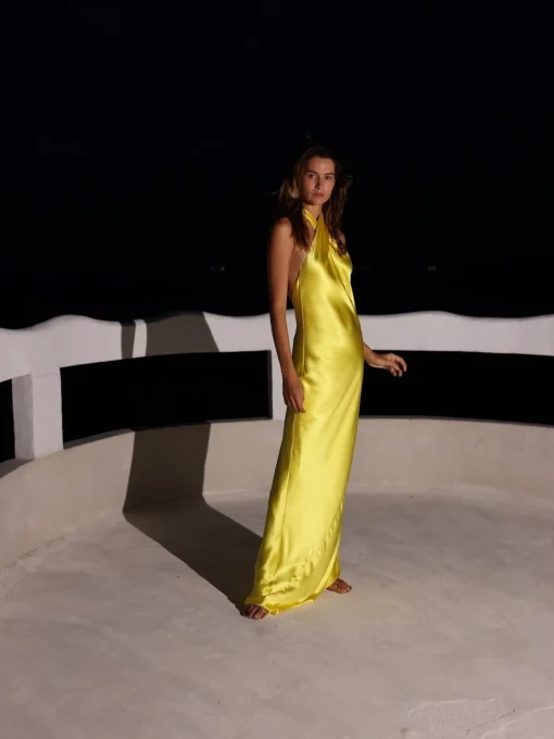 Olivia Halter Silk Dress