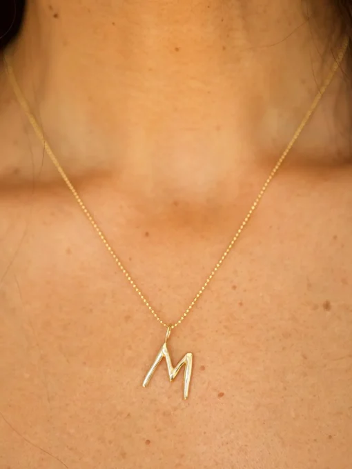 Raw Letter Charm