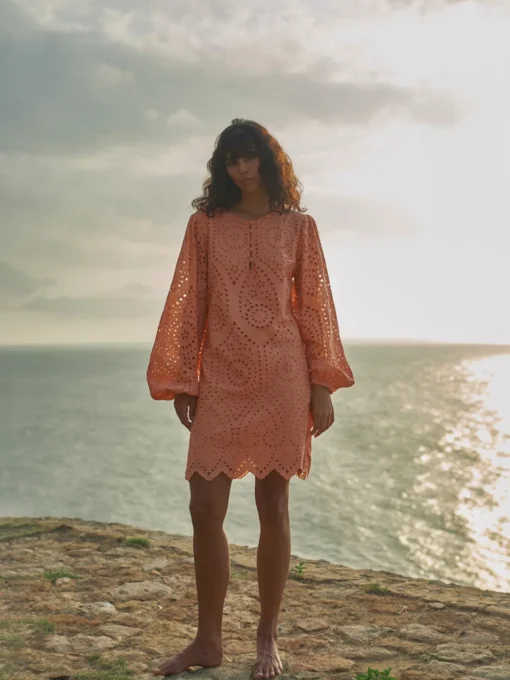San Marco Eyelet Mini Dress