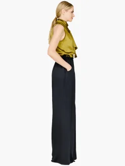 Satin Tie Neck Top
