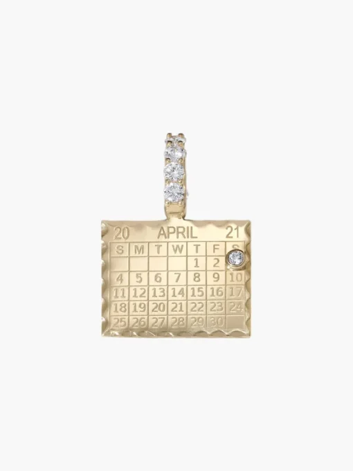 Single Date 1960s Calendar Charm