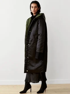 Sustainable Reversible Satin Down Coat