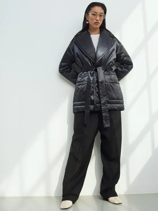 Sustainable Satin Down Coat