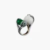 Tagua Seed & Emerald Sphere Ring
