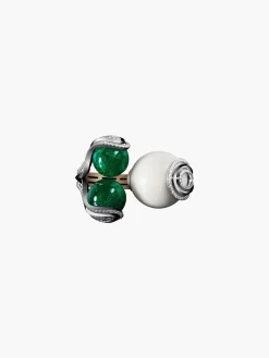 Tagua Seed & Emerald Sphere Ring