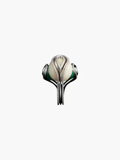 Tagua Seed & Emerald Sphere Ring