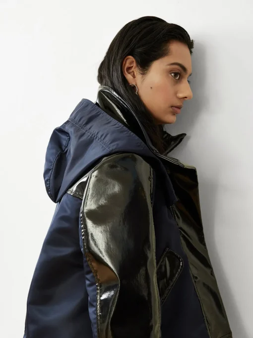 Water Resistant Sustainable Cropped Raincoat