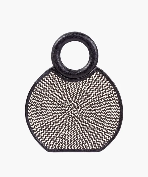 Zenu Handbag in Leather and Cana Flecha