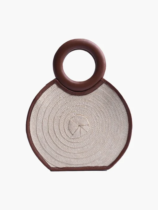 Zenu Handbag in Leather and Cana Flecha